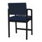 Lesro Lenox Steel Hip Chair Metal Frame, Black, RF Blueberry Back, MD Ink Seat LS1161 - alternate 2